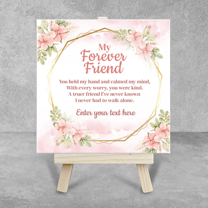 My Forever Friend – Personalised Ceramic Tile with Easel