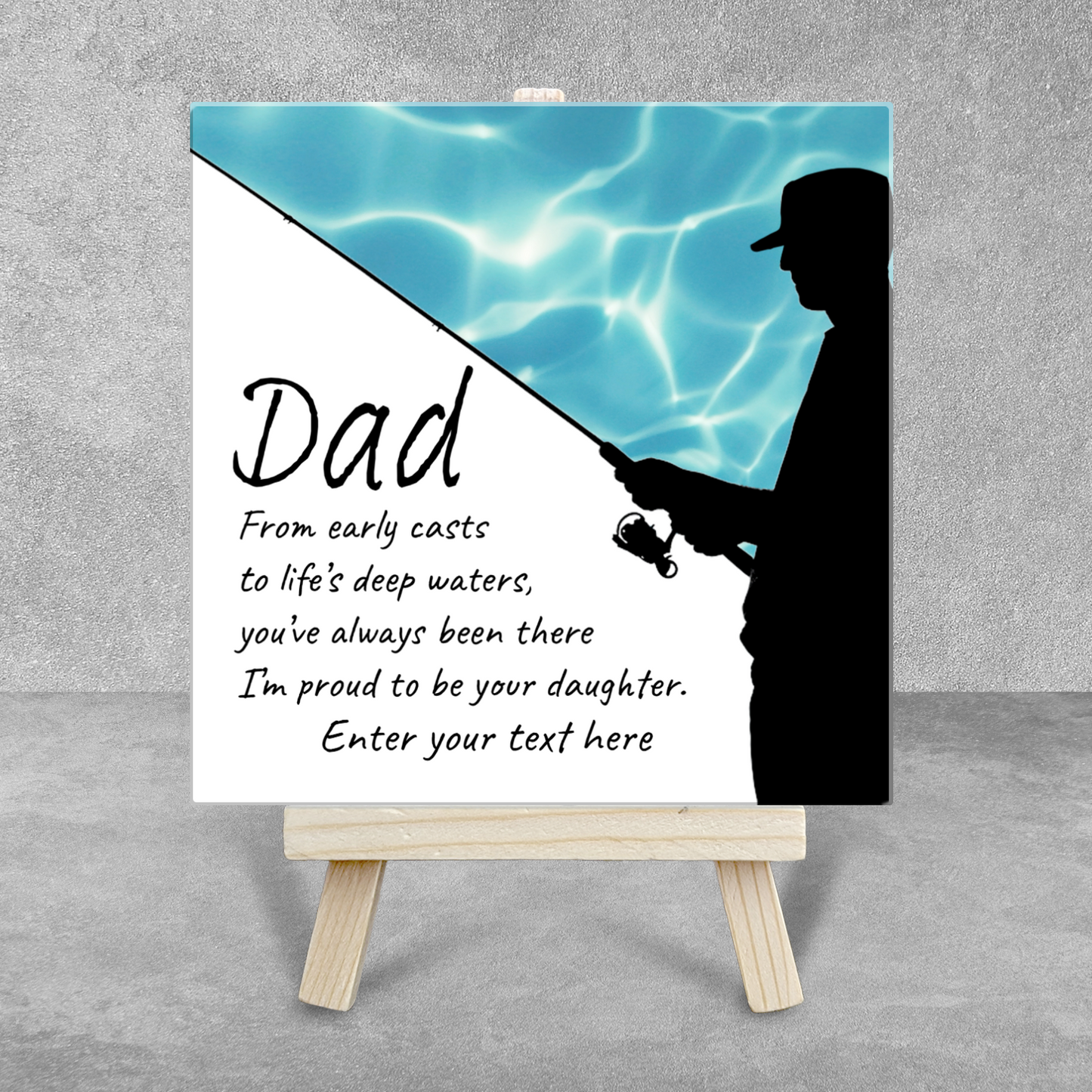 Early Cast – Personalised Ceramic Tile with Easel
