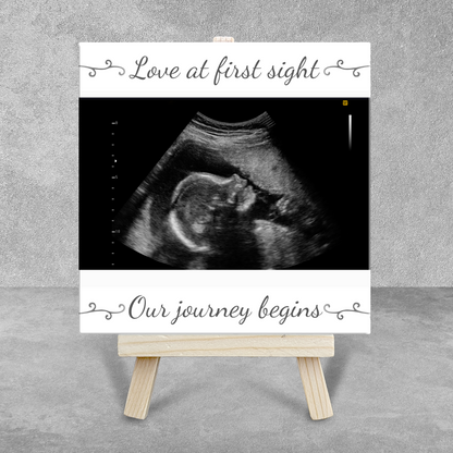 Love At First Sight – Personalised Ceramic Tile with Easel