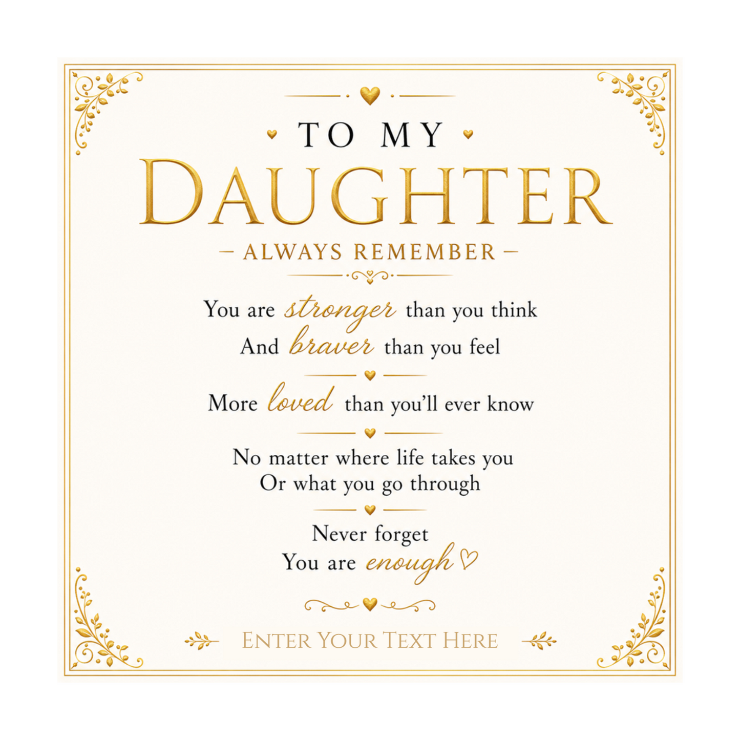 To A Beautiful Daughter Personalised Necklace With Poem, Eternal Heart Pendant In Keepsake Box