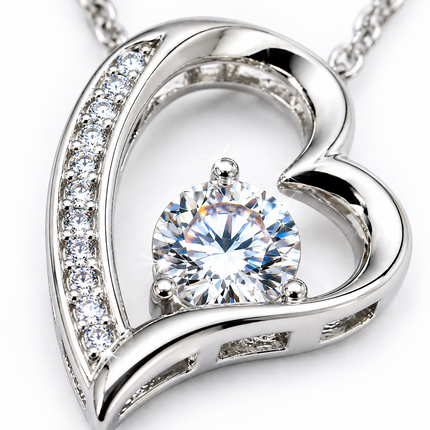 To Our Amazing Daughter Personalised Necklace With Poem, Eternal Heart Pendant In Keepsake Box