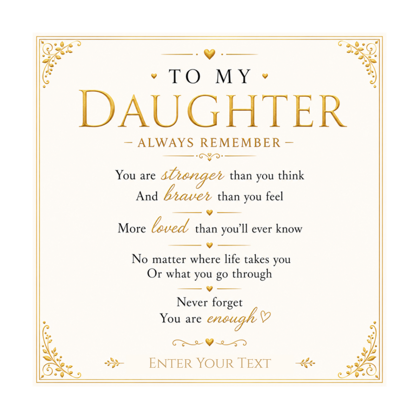 To My Daughter Personalised Necklace With Poem, Love Knot Pendant In Keepsake Box