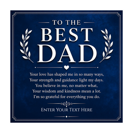 To The Best Dad 18k Gold Plated Cuban Chain Necklace With Personalised Keepsake Box