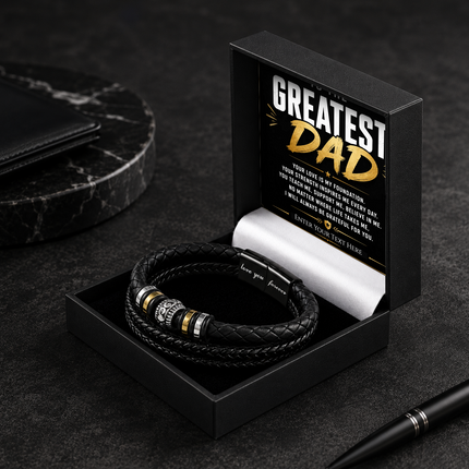 To The Greatest Dad Eternal Bond Bracelet With Personalised Keepsake Box