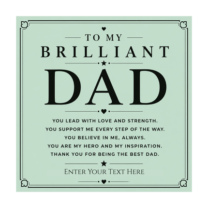 To My Brilliant Dad Eternal Bond Bracelet With Personalised Keepsake Box