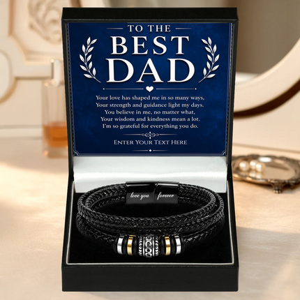 To The Best Dad Eternal Bond Bracelet With Personalised Keepsake Box