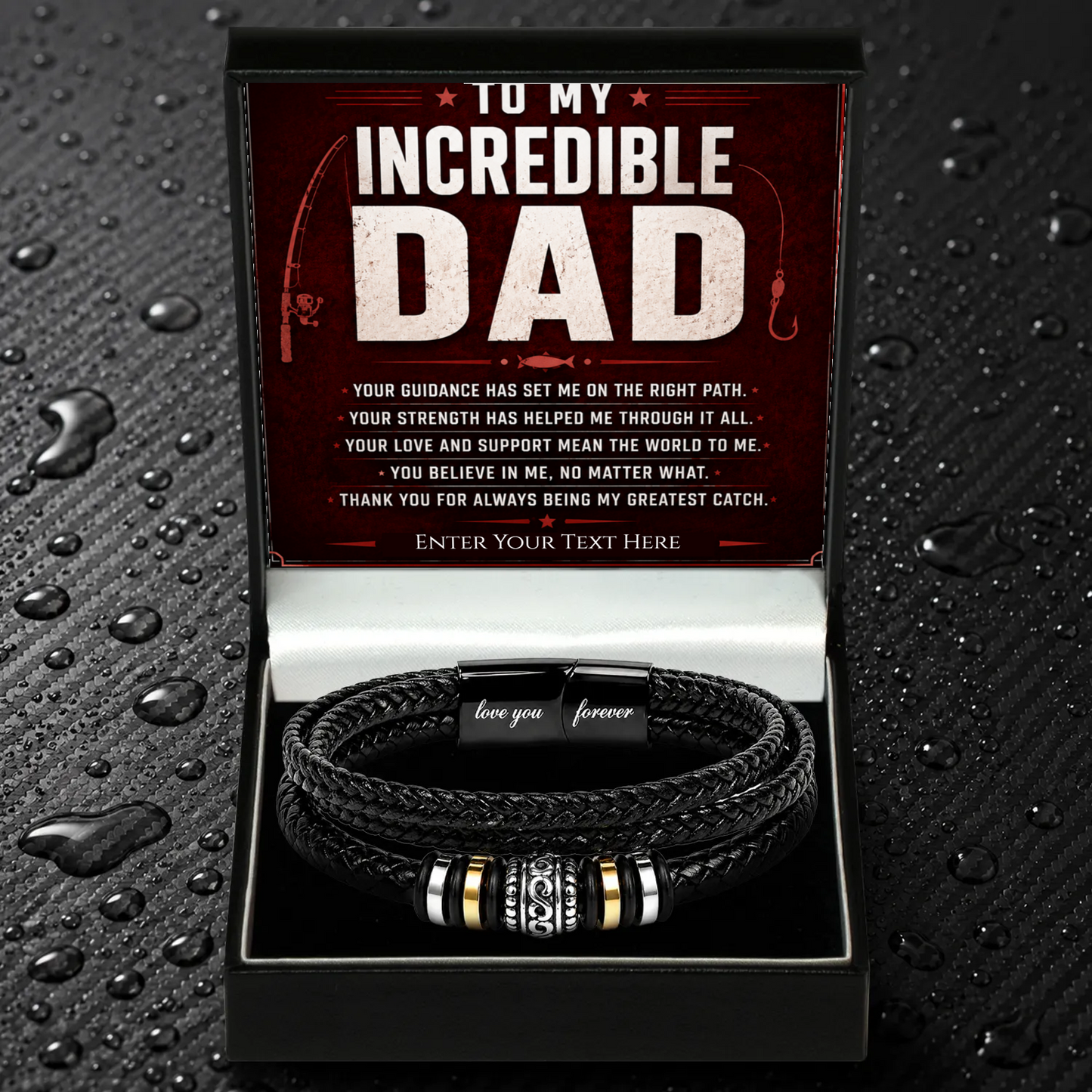 To My Incredible Dad Eternal Bond Bracelet With Personalised Keepsake Box