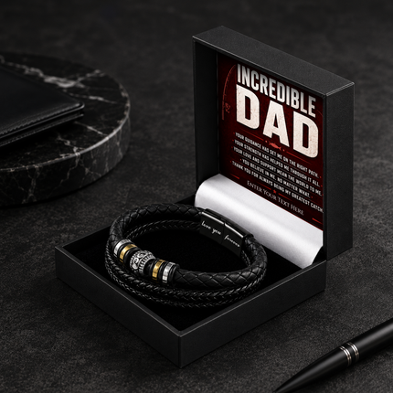 To My Incredible Dad Eternal Bond Bracelet With Personalised Keepsake Box