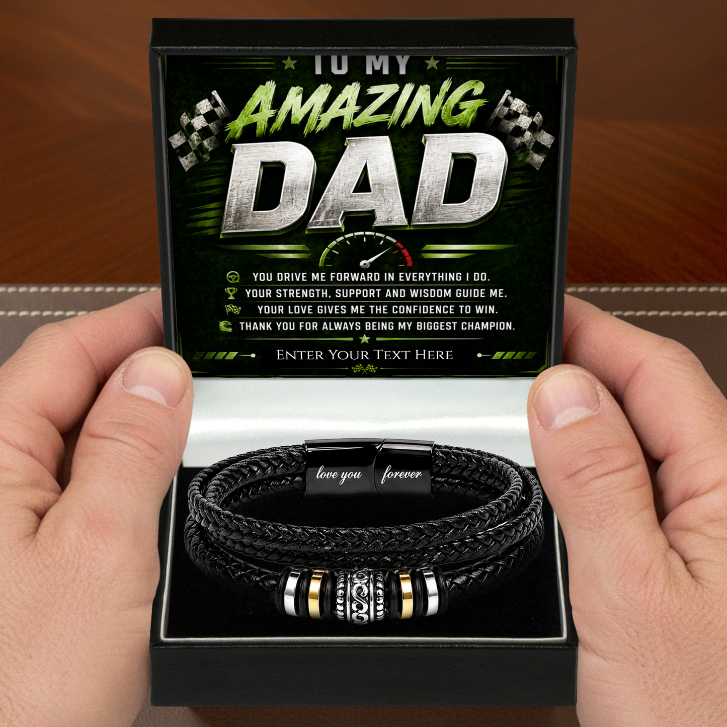 To My Amazing Dad Eternal Bond Bracelet With Personalised Keepsake Box