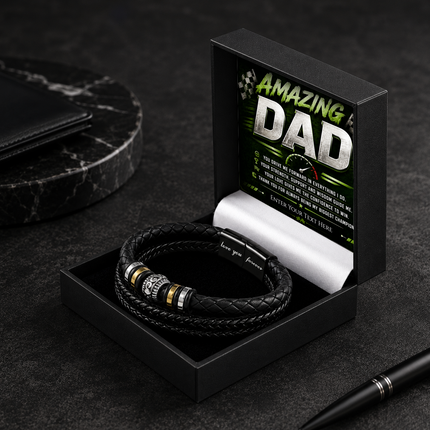 To My Amazing Dad Eternal Bond Bracelet With Personalised Keepsake Box