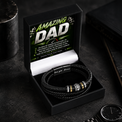 To My Amazing Dad Eternal Bond Bracelet With Personalised Keepsake Box
