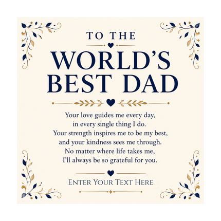 To The Worlds Best Dad Stainless Steel Cuban Chain Necklace With Personalised Keepsake Box