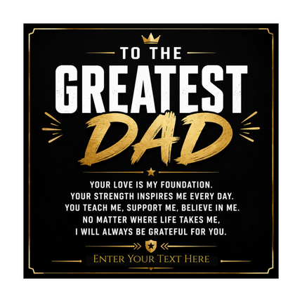To The Greatest Dad Stainless Steel Cuban Chain Necklace With Personalised Keepsake Box