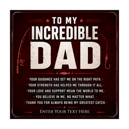 To My Incredible Dad Stainless Steel Cuban Chain Necklace With Personalised Keepsake Box
