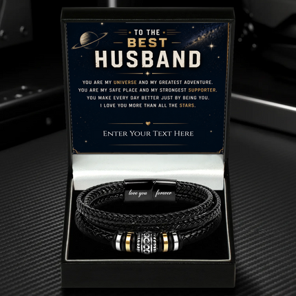 To The Best Husband Eternal Bond Bracelet With Personalised Keepsake Box