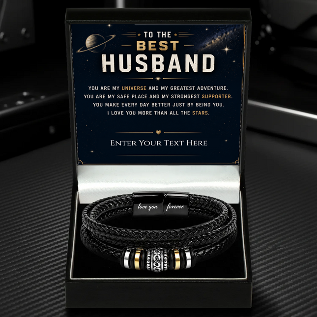 To The Best Husband Eternal Bond Bracelet With Personalised Keepsake Box