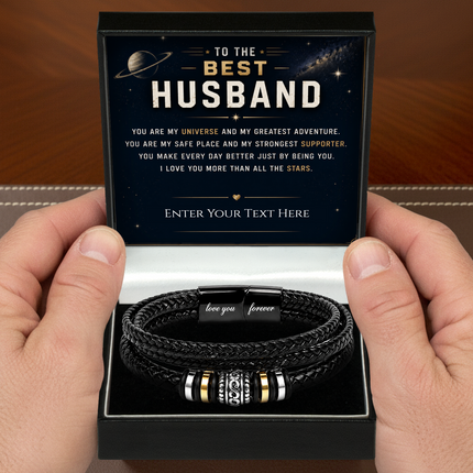To The Best Husband Eternal Bond Bracelet With Personalised Keepsake Box