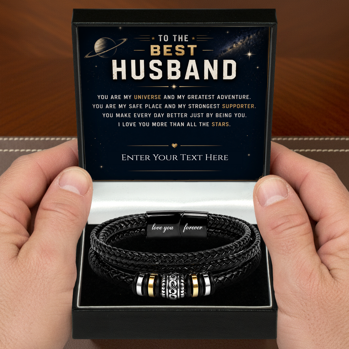 To The Best Husband Eternal Bond Bracelet With Personalised Keepsake Box