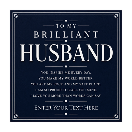To My Brilliant Husband Eternal Bond Bracelet With Personalised Keepsake Box