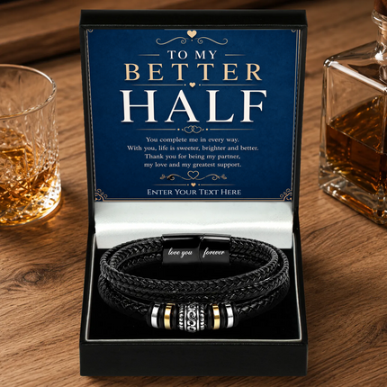 To My Better Half Eternal Bond Bracelet With Personalised Keepsake Box