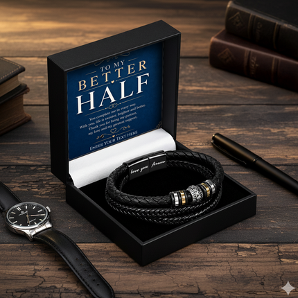 To My Better Half Eternal Bond Bracelet With Personalised Keepsake Box