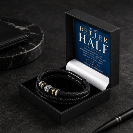 To My Better Half Eternal Bond Bracelet With Personalised Keepsake Box