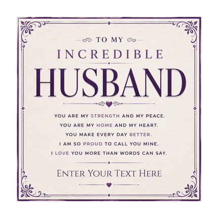 To My Incredible Husband 18k Gold Plated Cuban Chain Necklace With Personalised Keepsake Box
