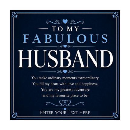 To My Fabulous Husband 18k Gold Plated Cuban Chain Necklace With Personalised Keepsake Box