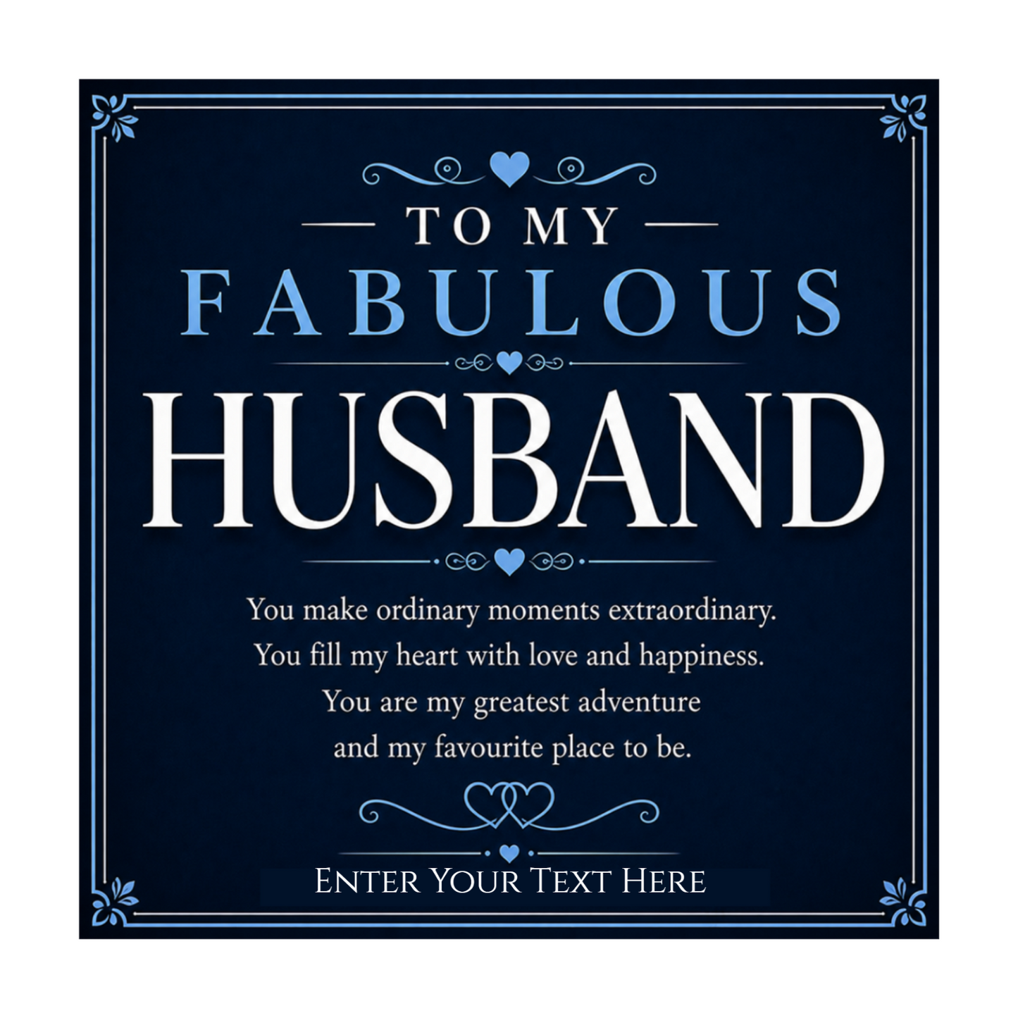 To My Fabulous Husband 18k Gold Plated Cuban Chain Necklace With Personalised Keepsake Box