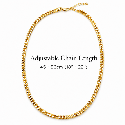 To My Better Half 18k Gold Plated Cuban Chain Necklace With Personalised Keepsake Box