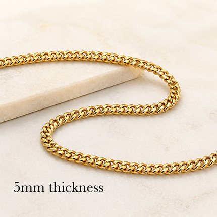 To My Better Half 18k Gold Plated Cuban Chain Necklace With Personalised Keepsake Box