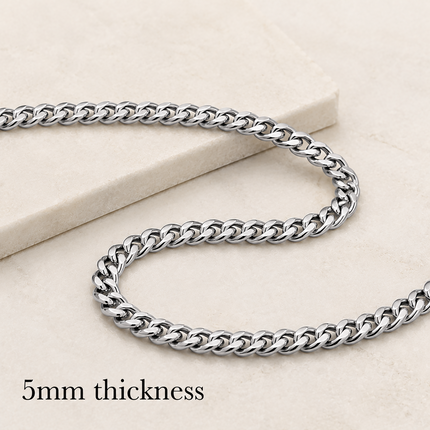 To My Fabulous Husband Stainless Steel Cuban Chain Necklace With Personalised Keepsake Box