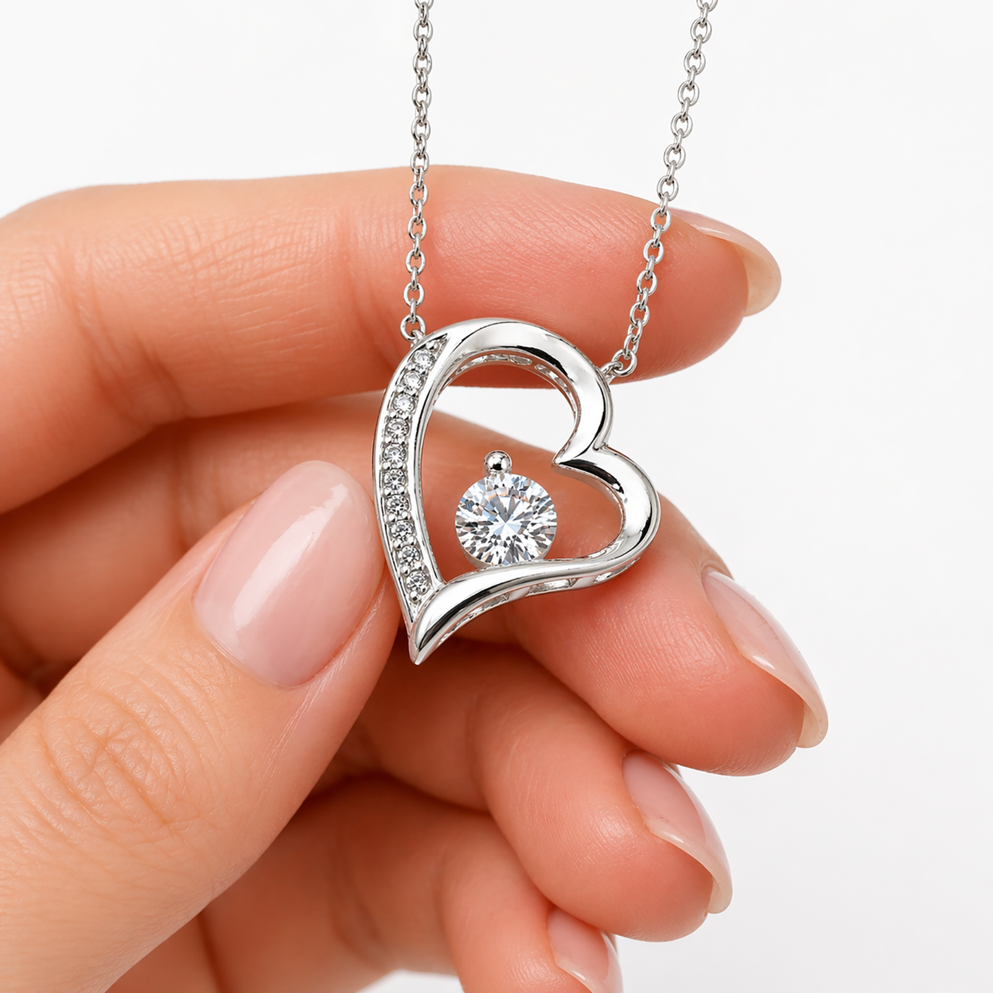 To My Beautiful Mum Personalised Eternal Heart Necklace In Keepsake Box