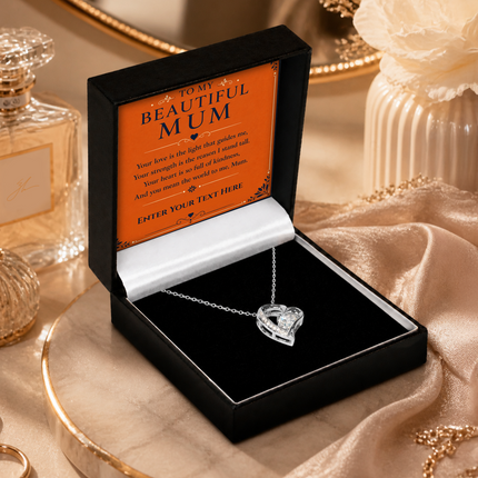 To My Beautiful Mum Personalised Eternal Heart Necklace In Keepsake Box