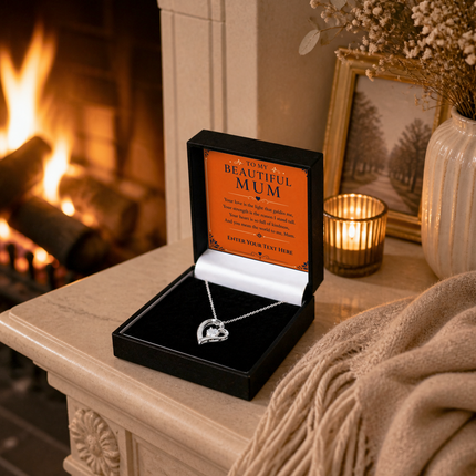 To My Beautiful Mum Personalised Eternal Heart Necklace In Keepsake Box