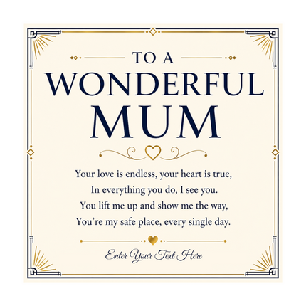 To A Wonderful Mum Personalised Eternal Heart Necklace In Keepsake Box