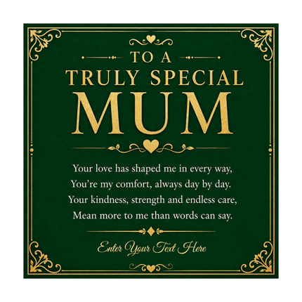 To A Truly Special Mum Personalised Eternal Heart Necklace In Keepsake Box