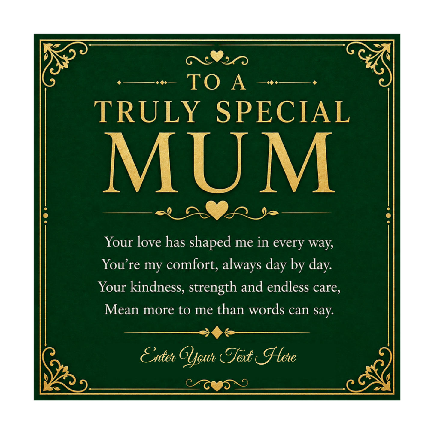 To A Truly Special Mum Personalised Eternal Heart Necklace In Keepsake Box