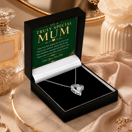 To A Truly Special Mum Personalised Eternal Heart Necklace In Keepsake Box