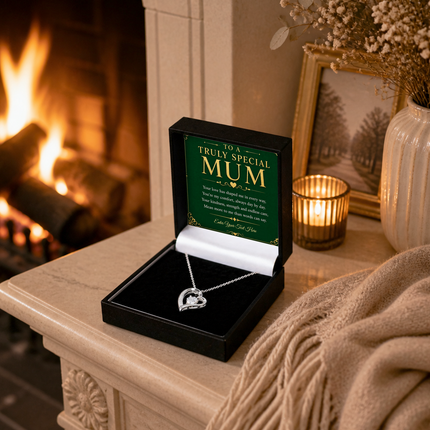 To A Truly Special Mum Personalised Eternal Heart Necklace In Keepsake Box