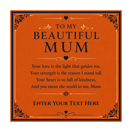 To My Beautiful Mum Personalised Love Knot Necklace In Keepsake Box