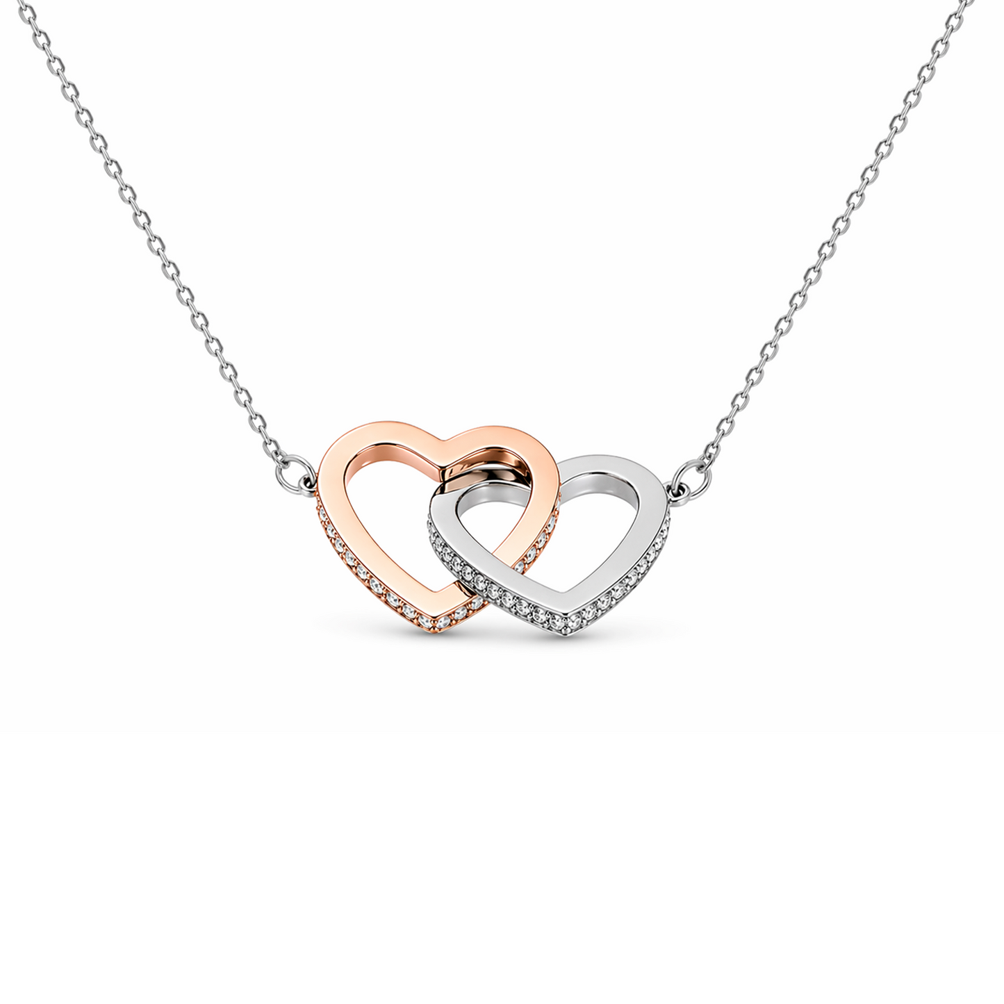 To My Beautiful Mum Personalised Interlocking Hearts Necklace In Keepsake Box