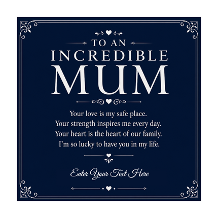 To An Incredible Mum Personalised Love Knot Necklace In Keepsake Box