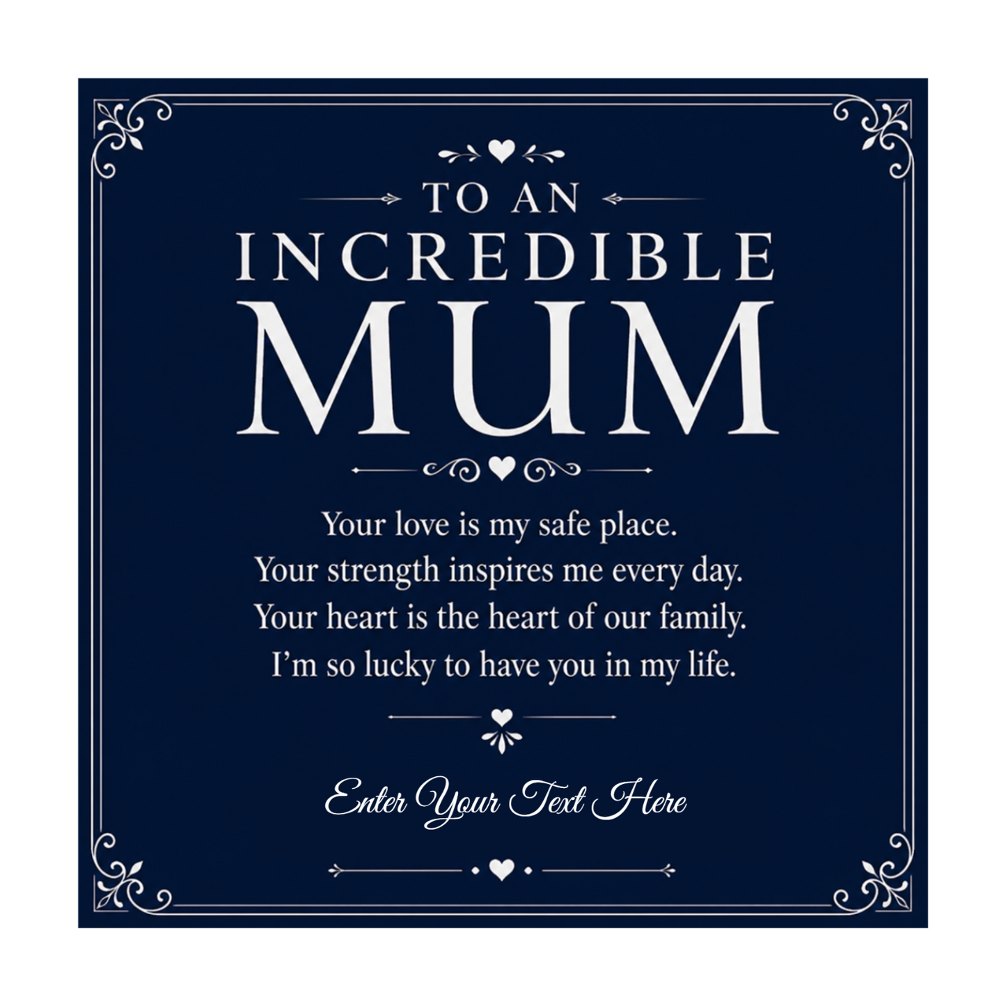 To An Incredible Mum Personalised Love Knot Necklace In Keepsake Box