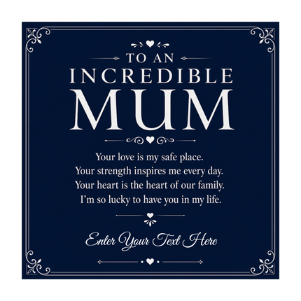 To An Incredible Mum Personalised Eternal Heart Necklace In Keepsake Box