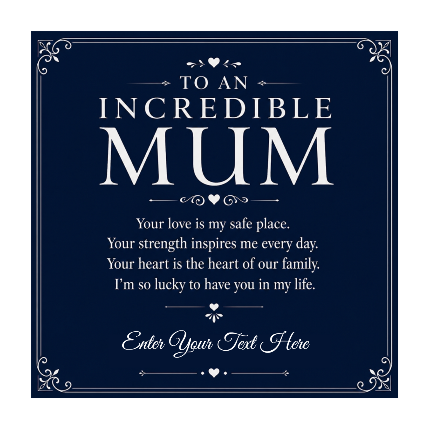 To An Incredible Mum Personalised Eternal Heart Necklace In Keepsake Box