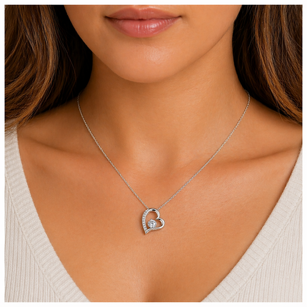 To My Daughter Personalised Necklace With Poem, Eternal Heart Pendant In Keepsake Box