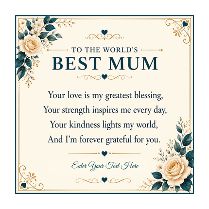 To The Worlds Best Mum Personalised Eternal Heart Necklace In Keepsake Box
