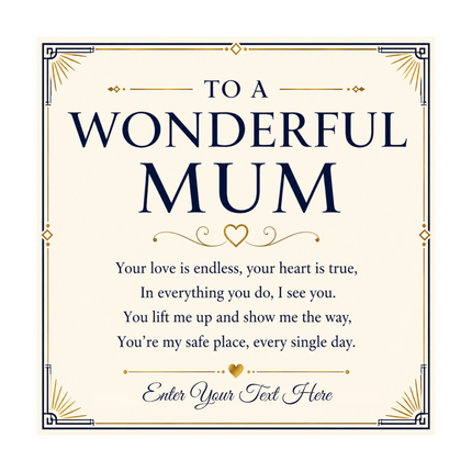 To A Wonderful Mum Personalised Interlocking Hearts Necklace In Keepsake Box