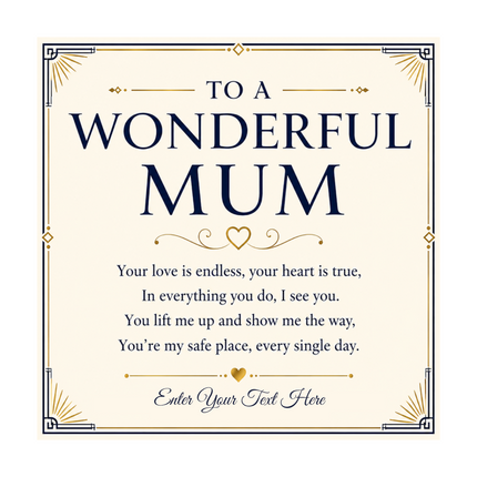To A Wonderful Mum Personalised Love Knot Necklace In Keepsake Box